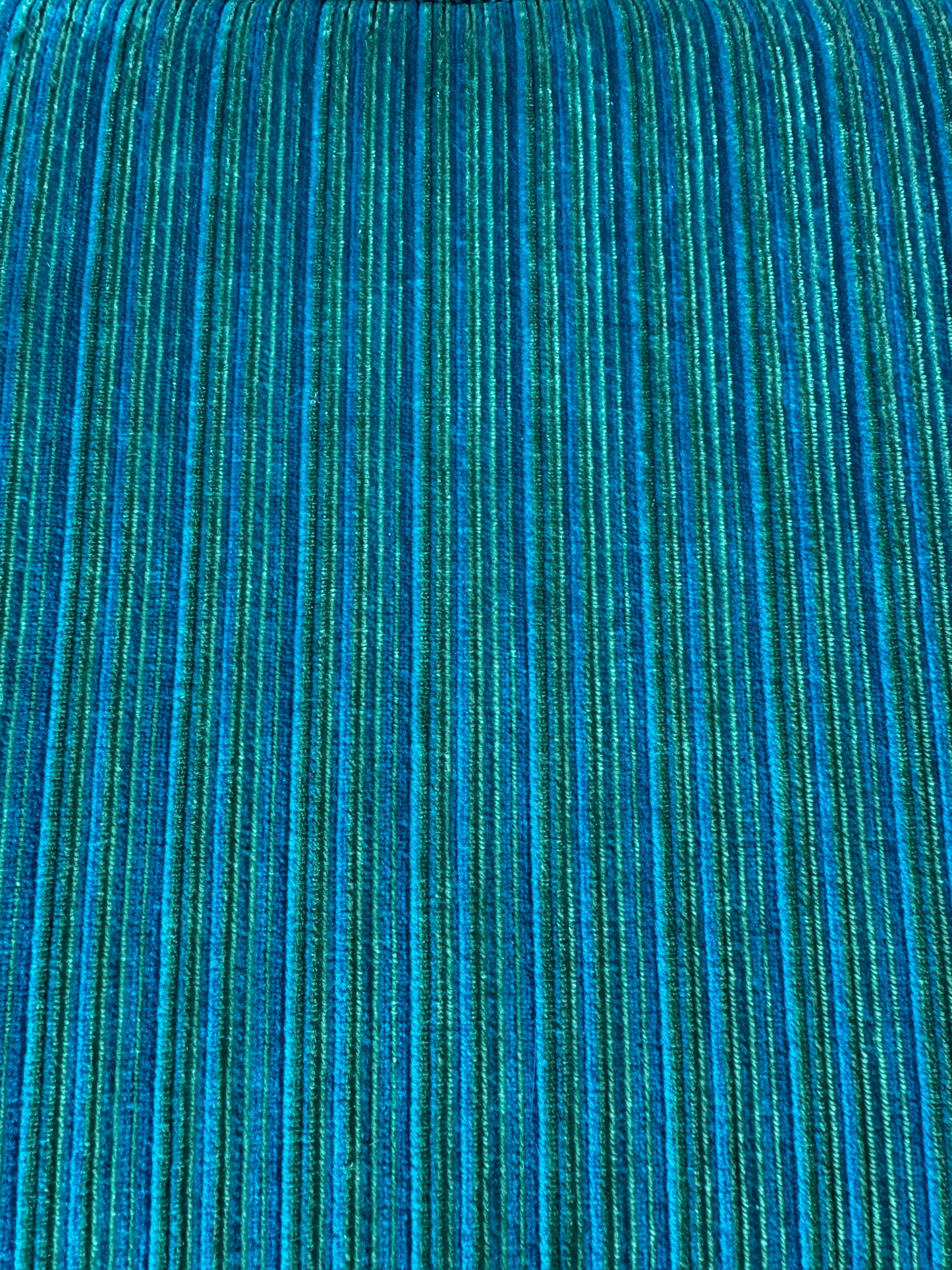 1971 Chiswell Dining Chairs – Set of Eight | Original Teal Striped Velvet
