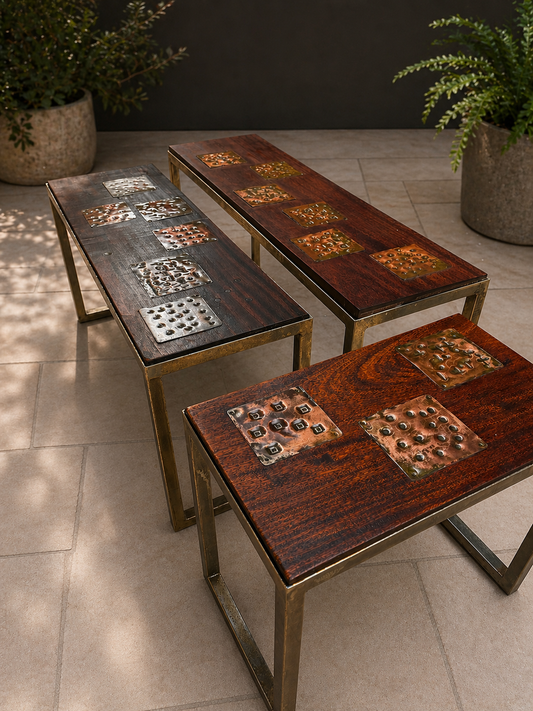 Gerard Havekes — Set of Three Side Tables, c. 1960s. Commissioned piece