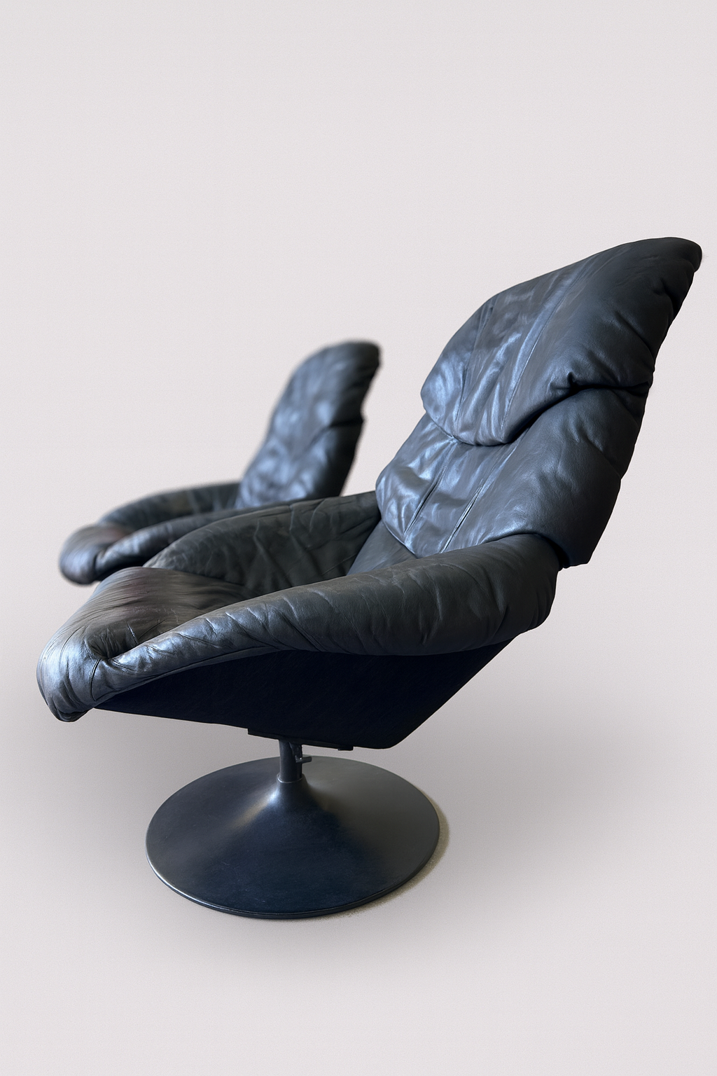 Pair of 1970s Modernist Swivel Lounge Chairs — Imported by Myer, Melbourne