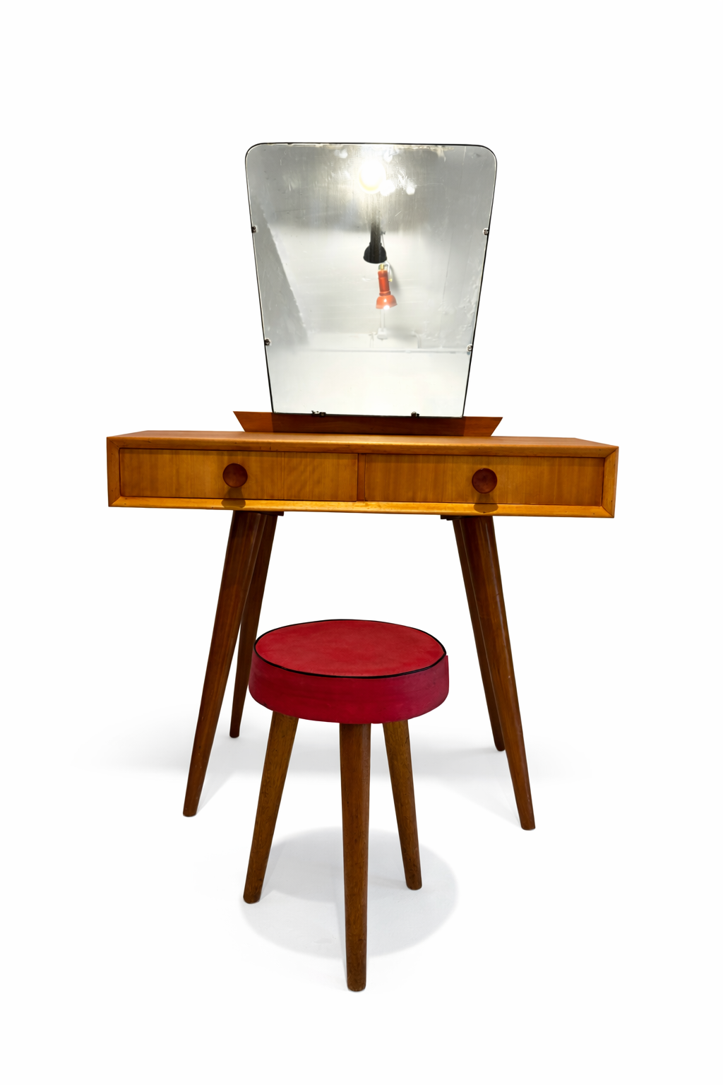 1950s Maple Dressing Table & Matching Stool