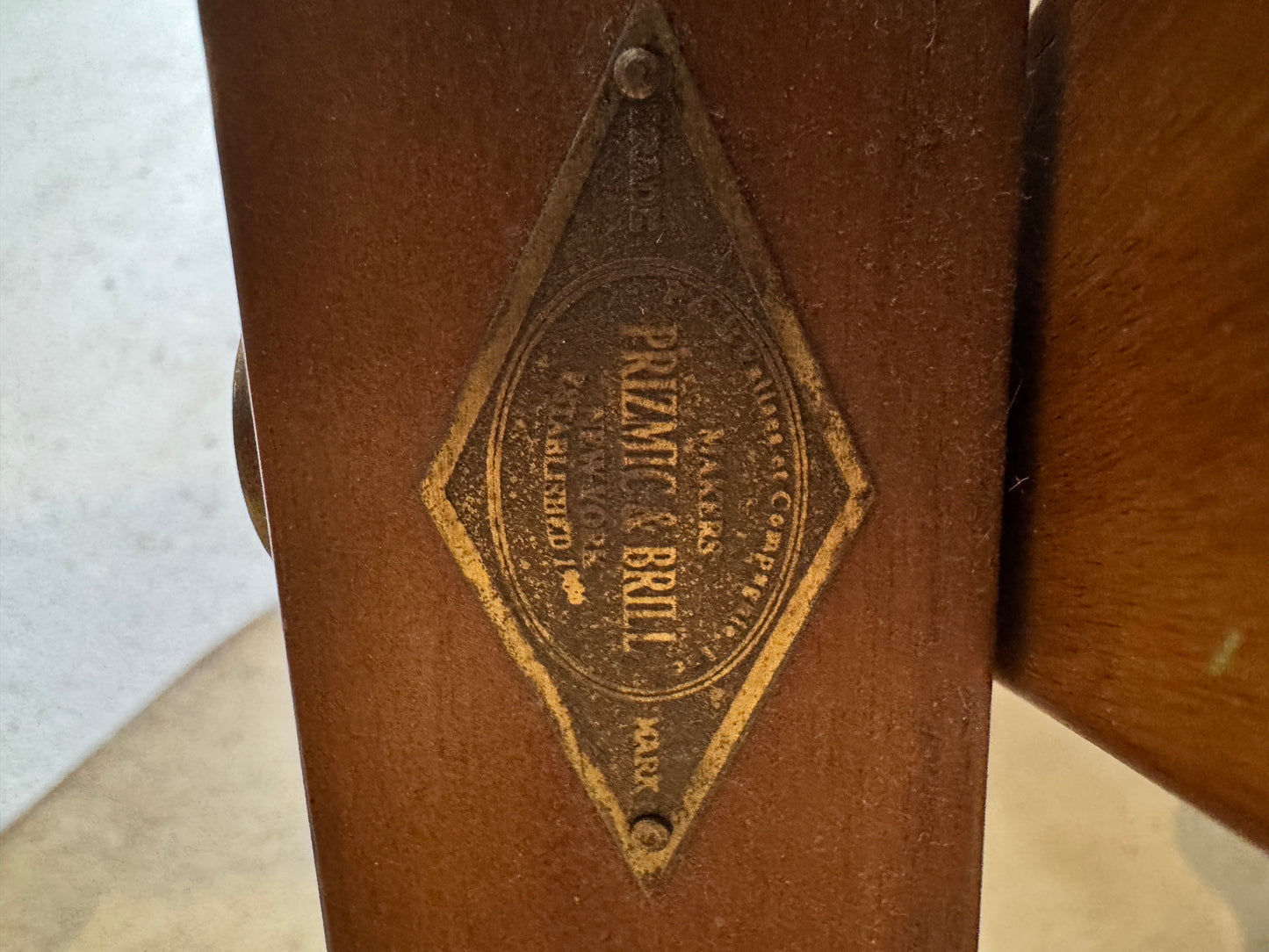 Prizmic & Brill Folding Suede Stool — New York