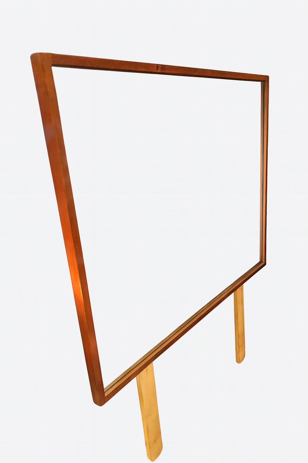 Solid teak mirror by Parker, 1970
