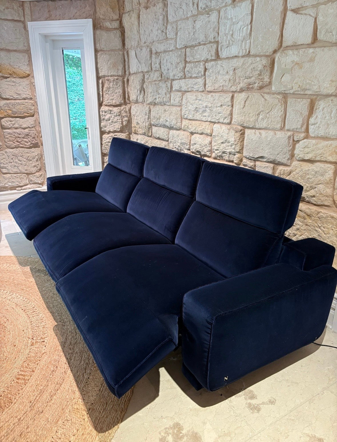 Natuzzi Baltimora 3 Seater Lounge with mechanised recline