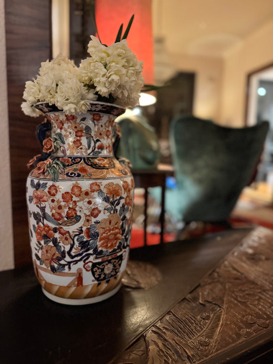 Pair of Japanese porcelain baluster Vases, c1890