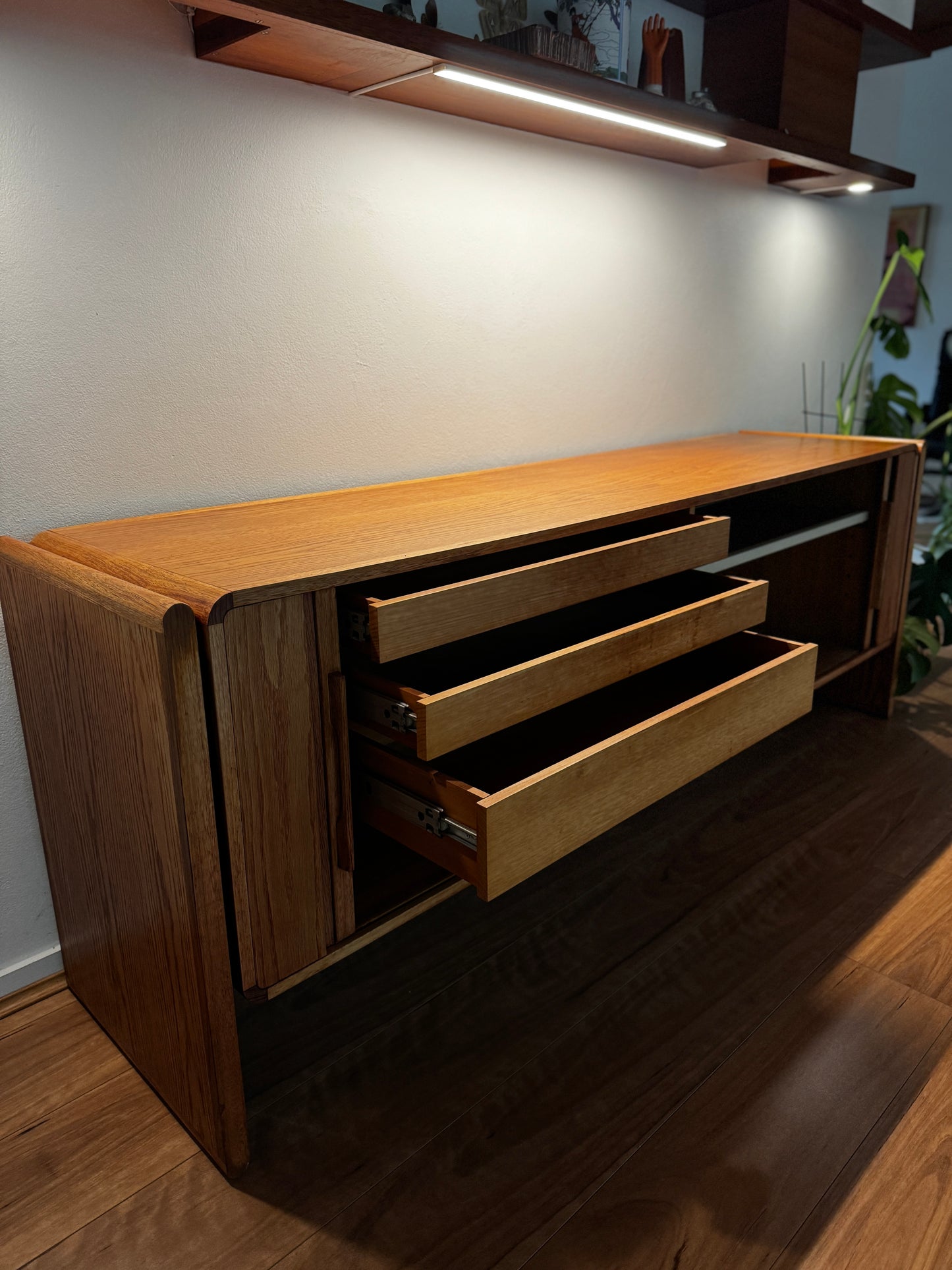 Dyrlund Oak Tambour Sideboard – Denmark, c.1960s
