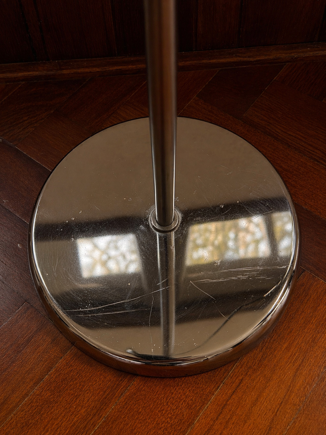 Chrome Osmo twin head floor lamp