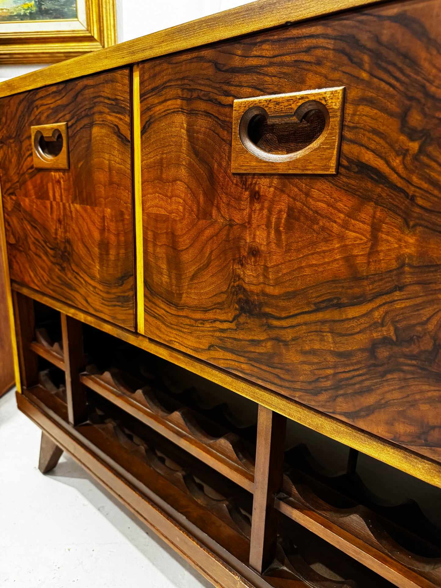 Mid-Century Walnut Bar / Vinyl Cabinet