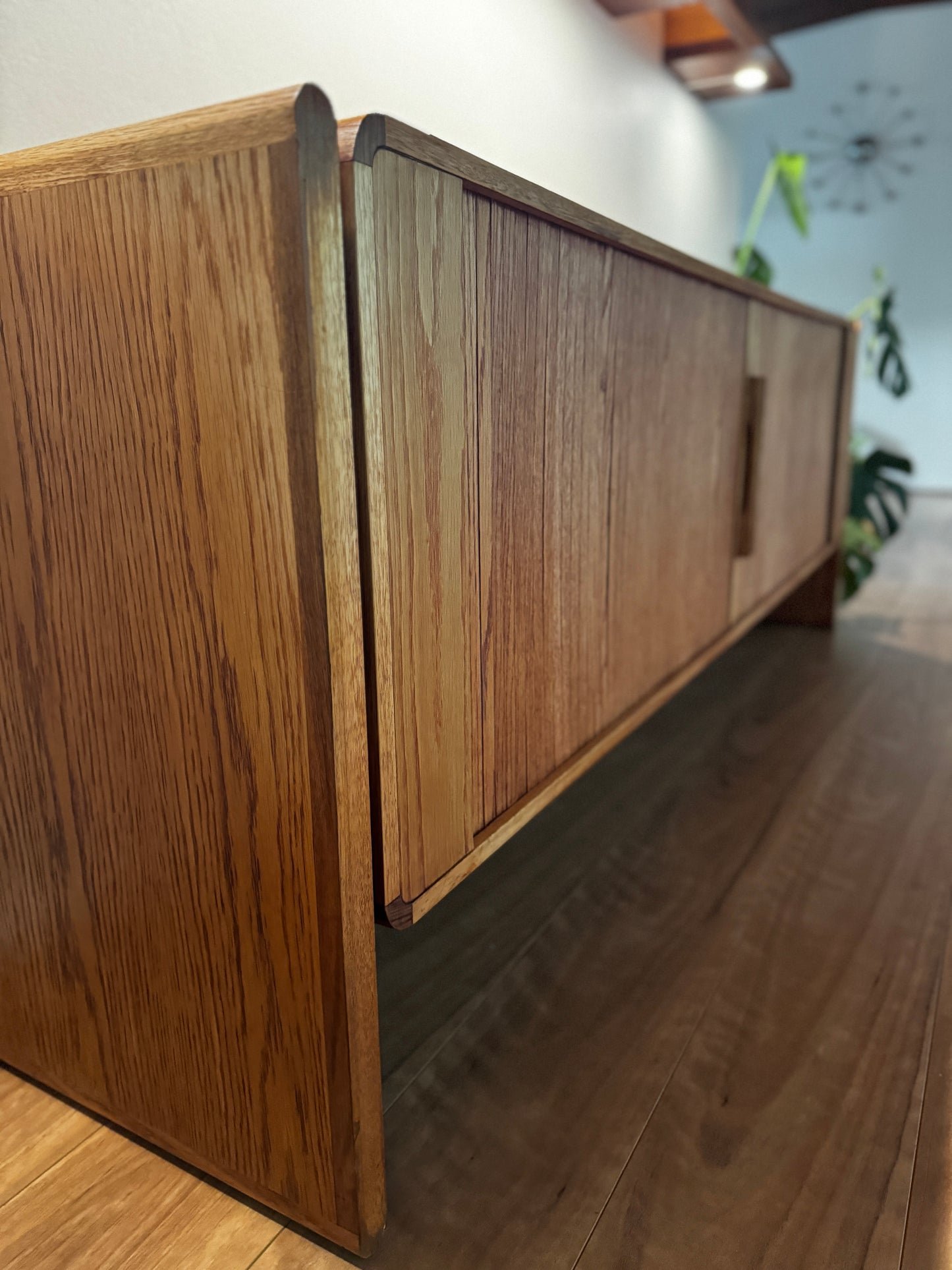Dyrlund Oak Tambour Sideboard – Denmark, c.1960s