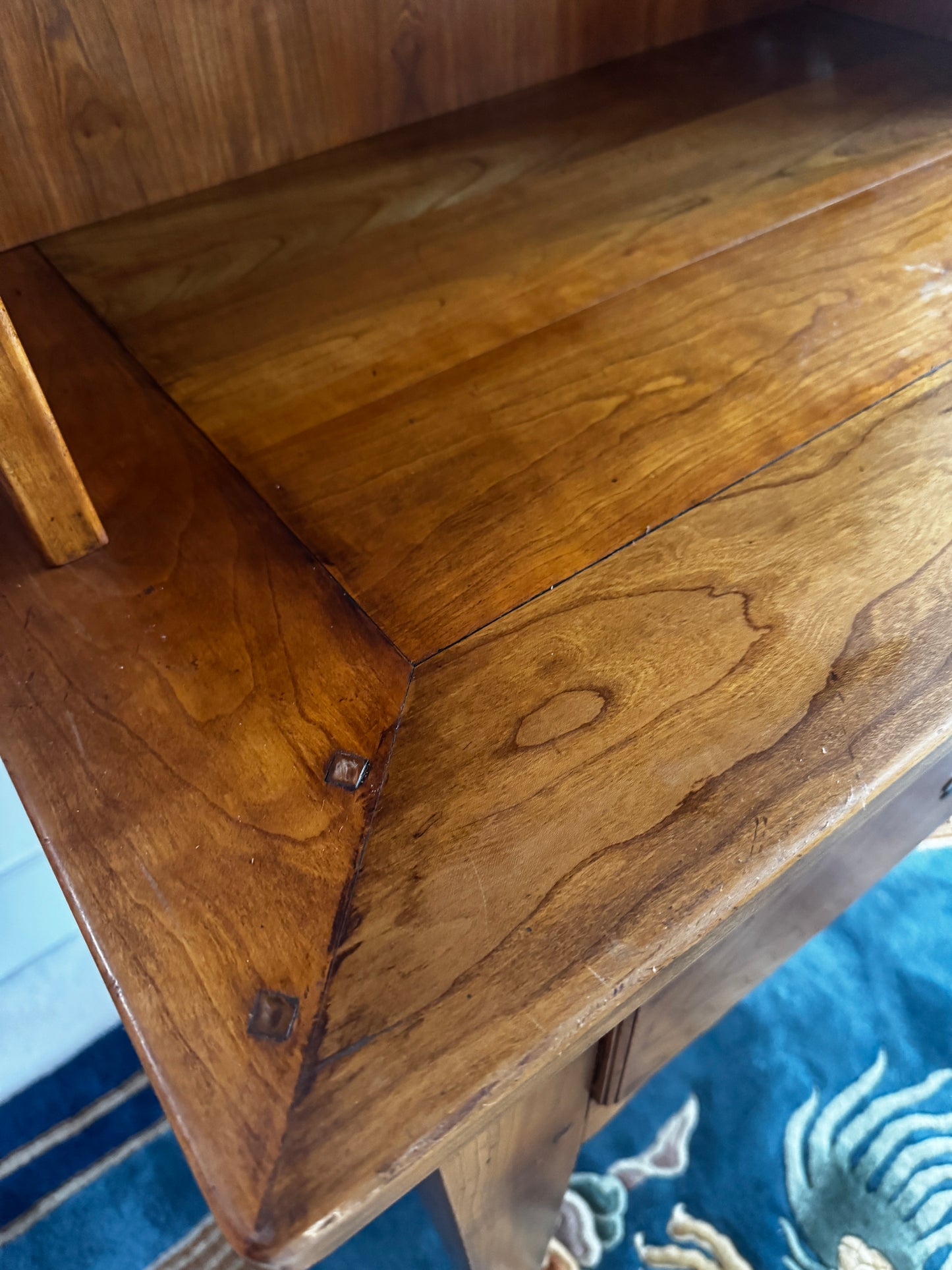 Raised Custom Sideboard / Open Dresser — European, Solid Cherry Wood