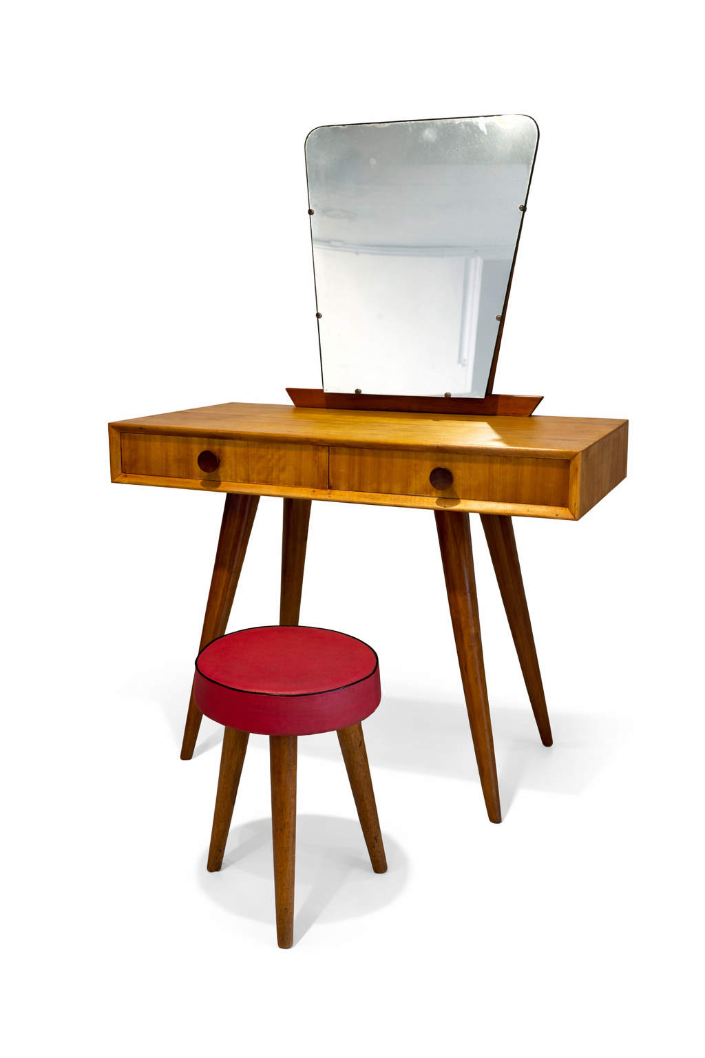 1950s Maple Dressing Table & Matching Stool