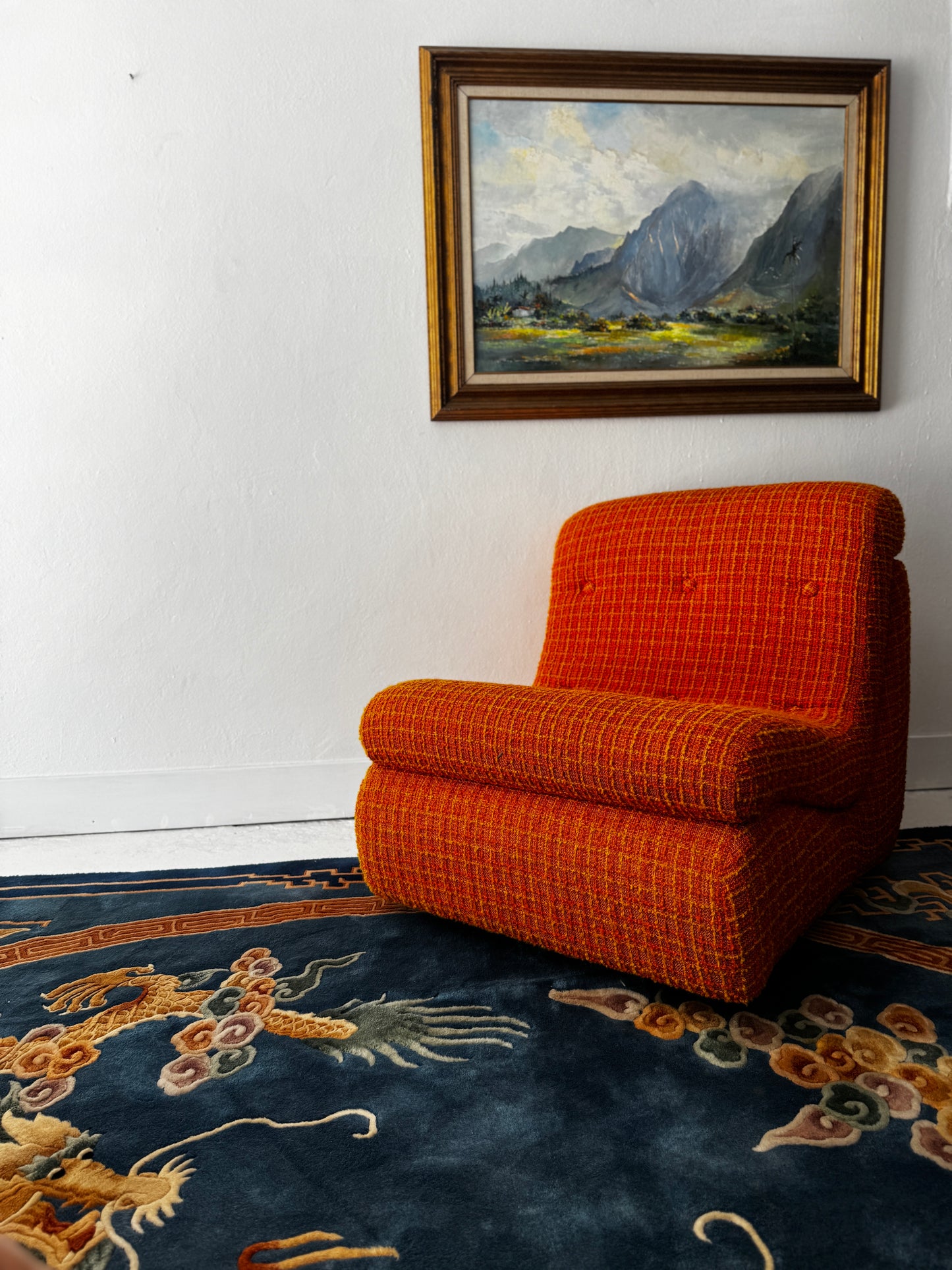 Sculptural 1970s Lounge Chair