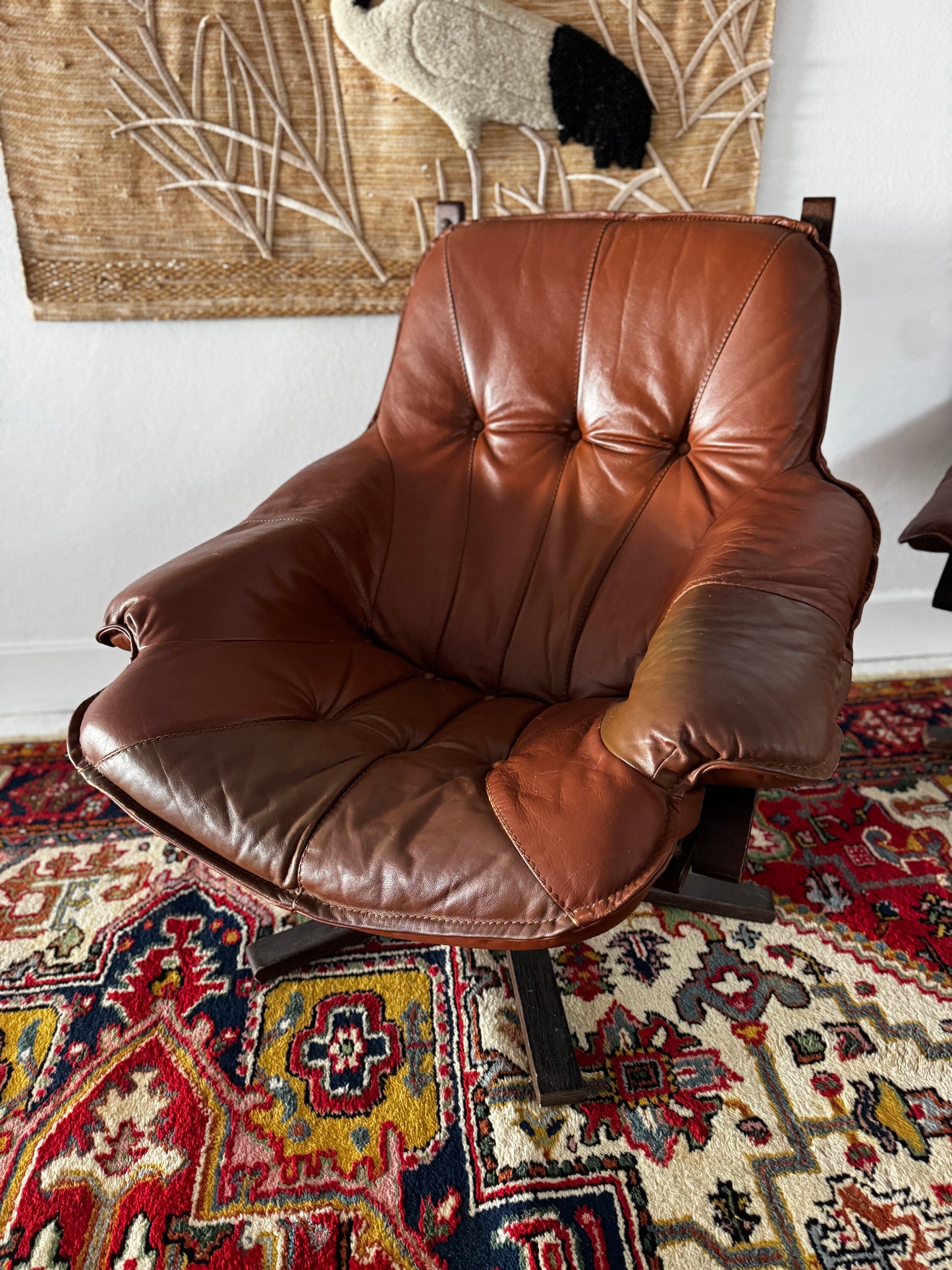 Gerald Easden Lounge Chairs for Module — Chocolate Leather