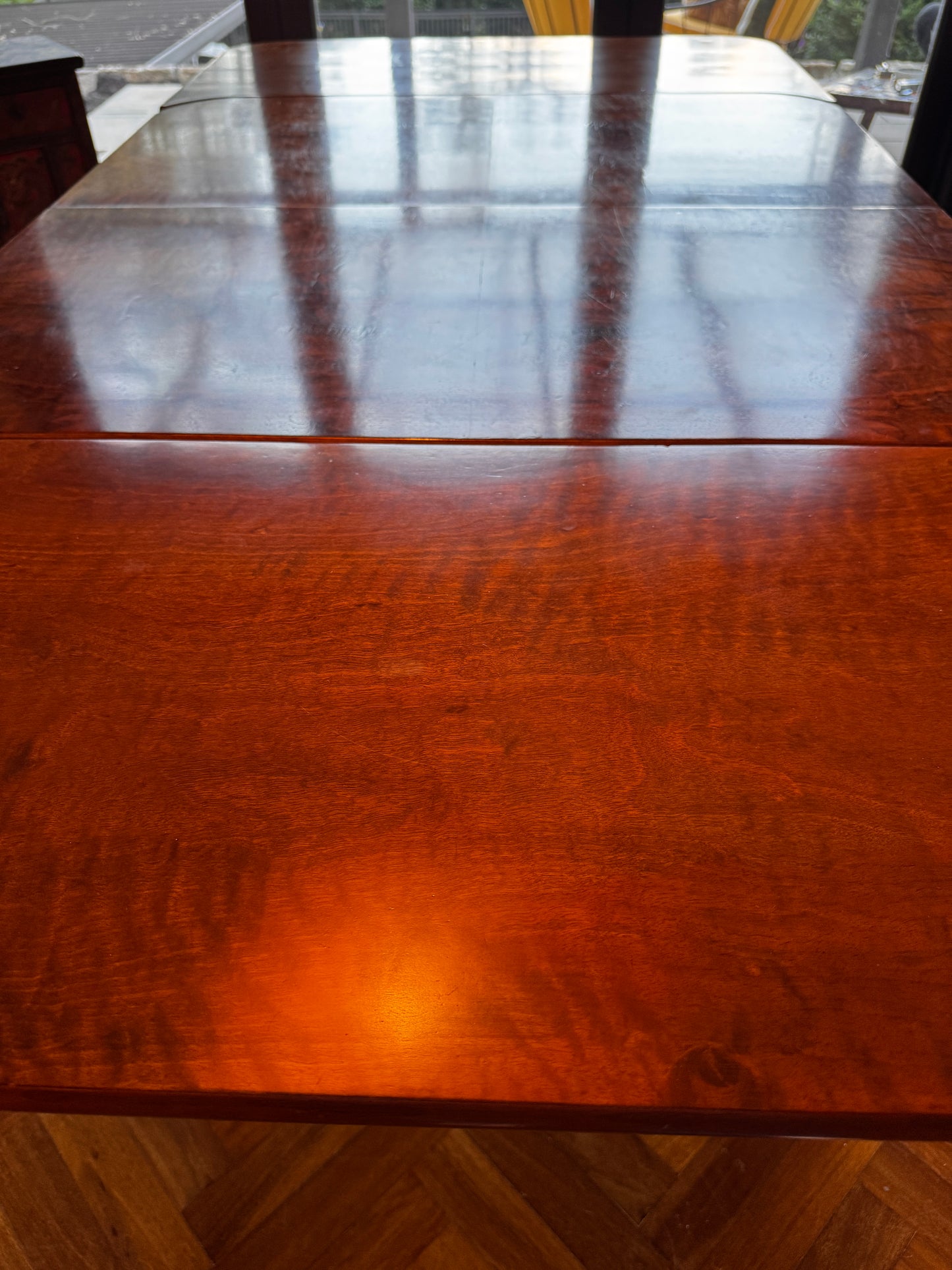 Czech Art Deco Walnut Burl Extending Dining Table | Circa 1925–1935