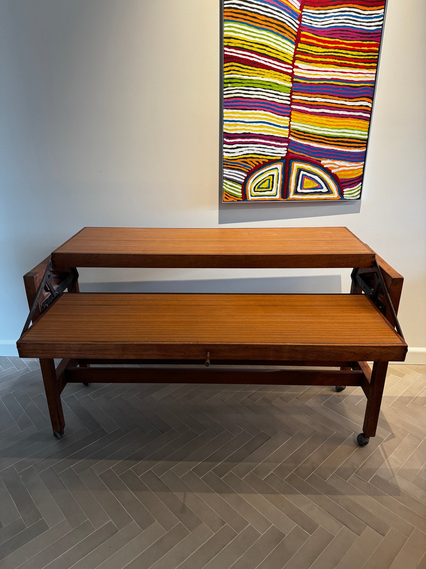 Mid-Century Metamorphic Table / Sideboard on Castors