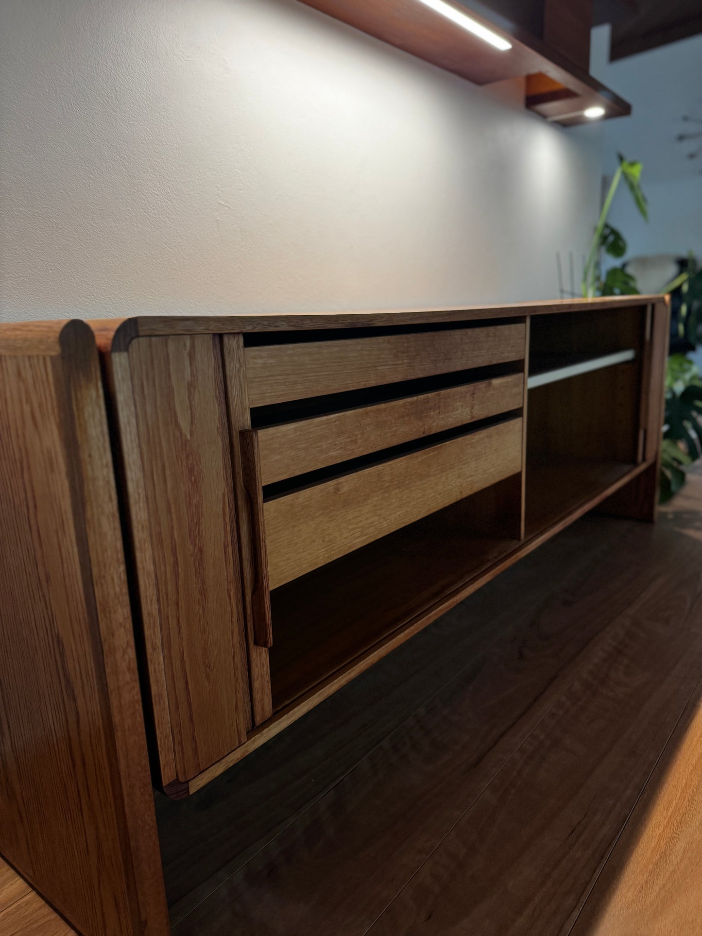 Dyrlund Oak Tambour Sideboard – Denmark, c.1960s