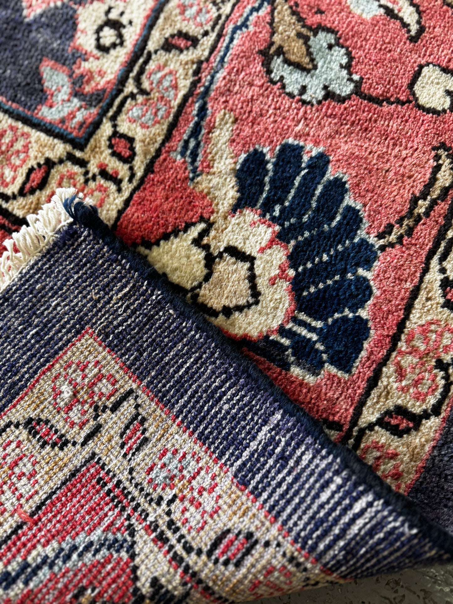 Stunning hand knotted Iranian wool rug with floral motif