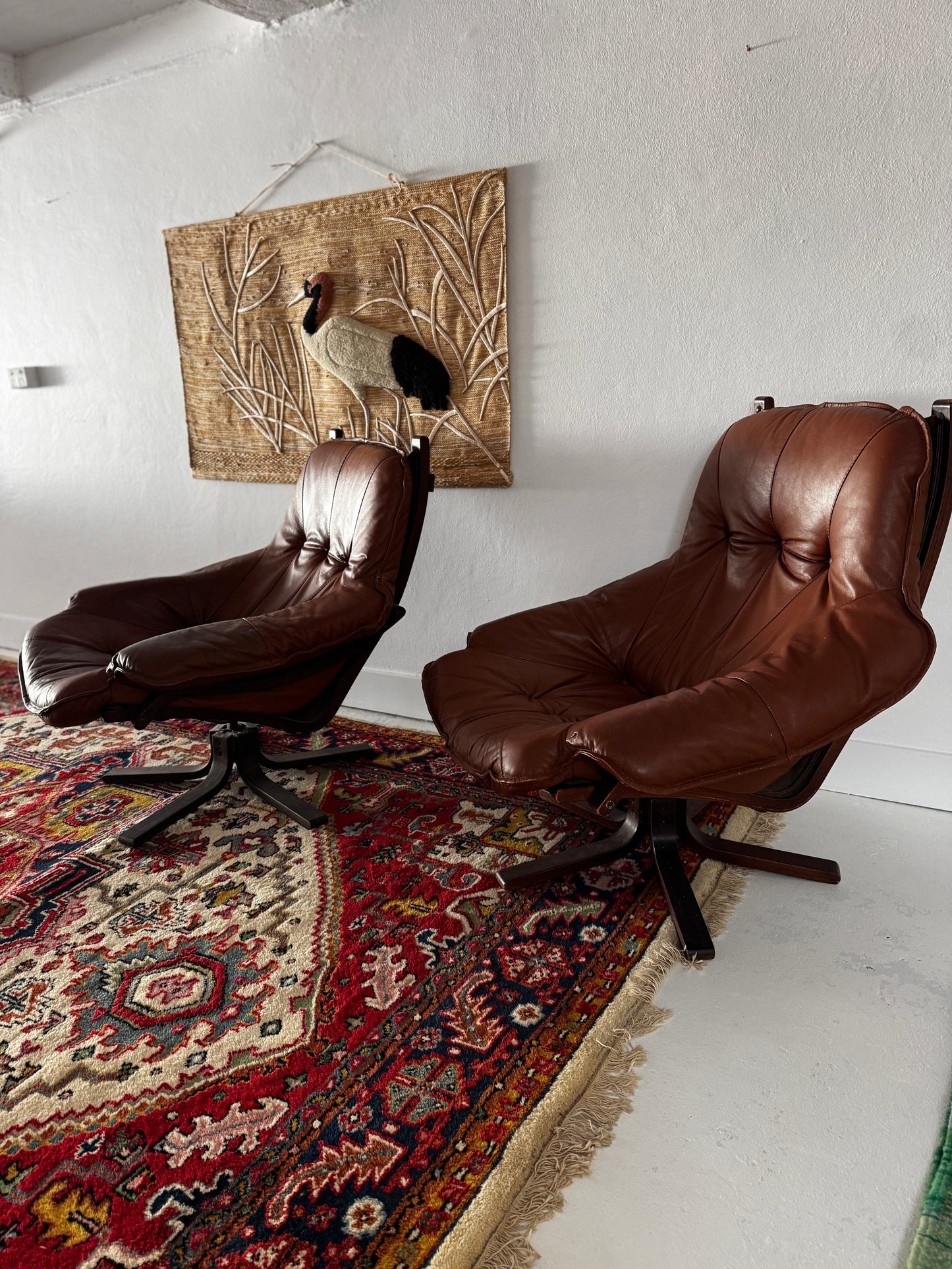 Gerald Easden Lounge Chairs for Module — Chocolate Leather