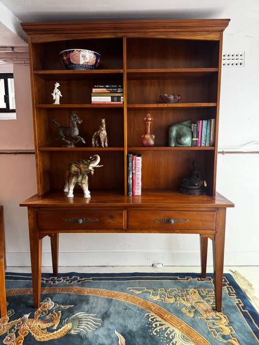 Raised Custom Sideboard / Open Dresser — European, Solid Cherry Wood