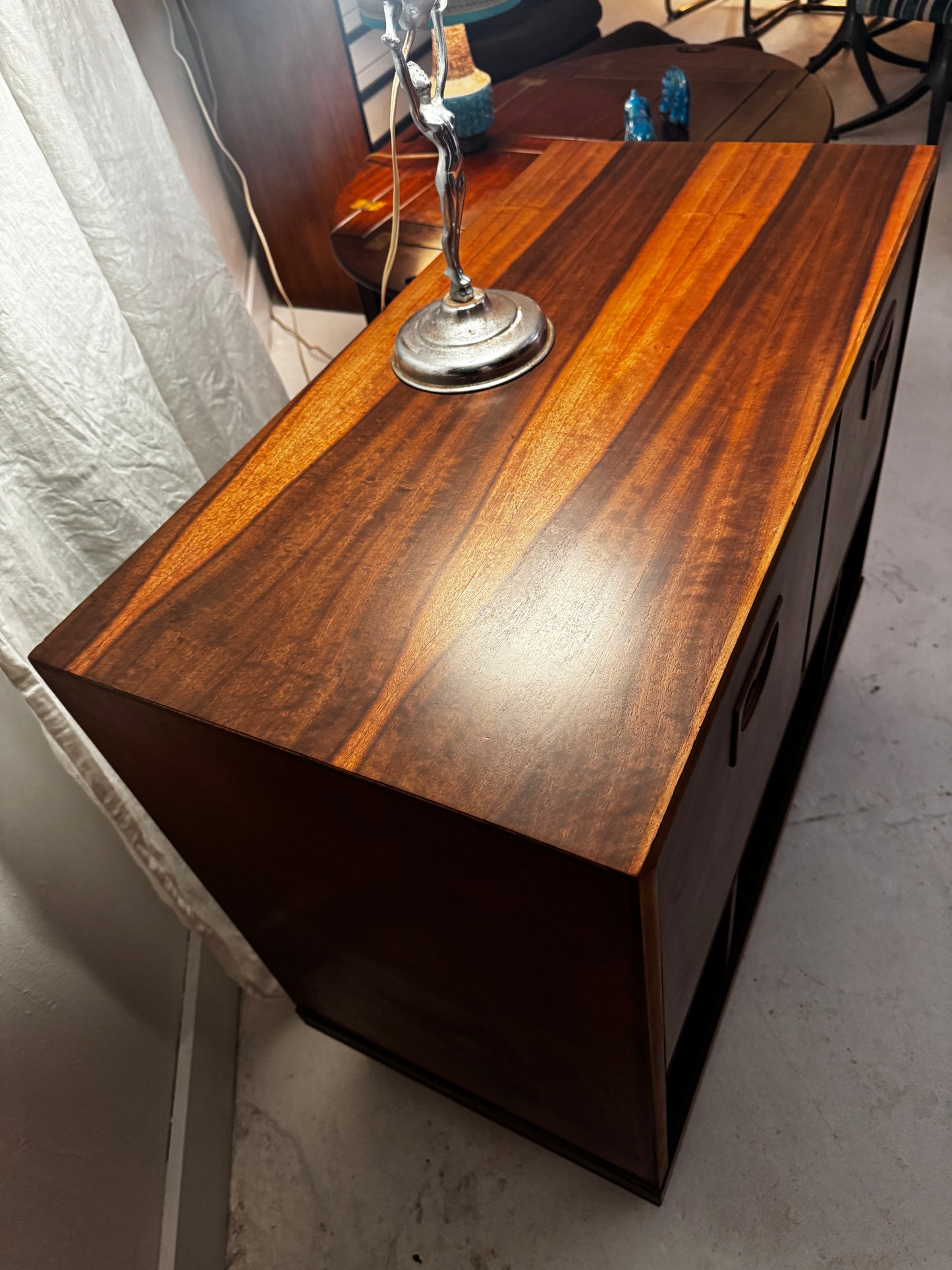 Mid-Century Walnut Bar / Vinyl Cabinet