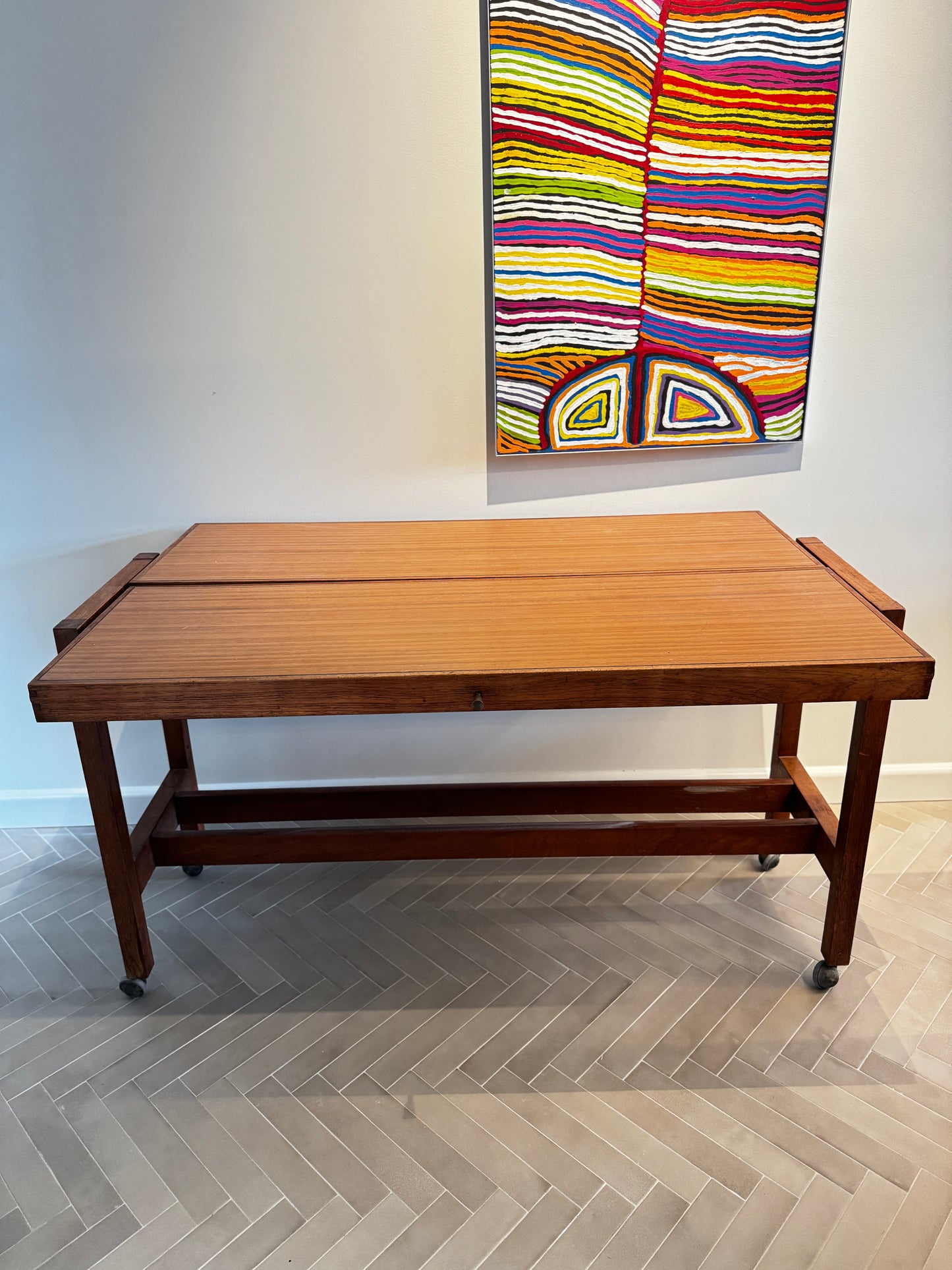 Mid-Century Metamorphic Table / Sideboard on Castors