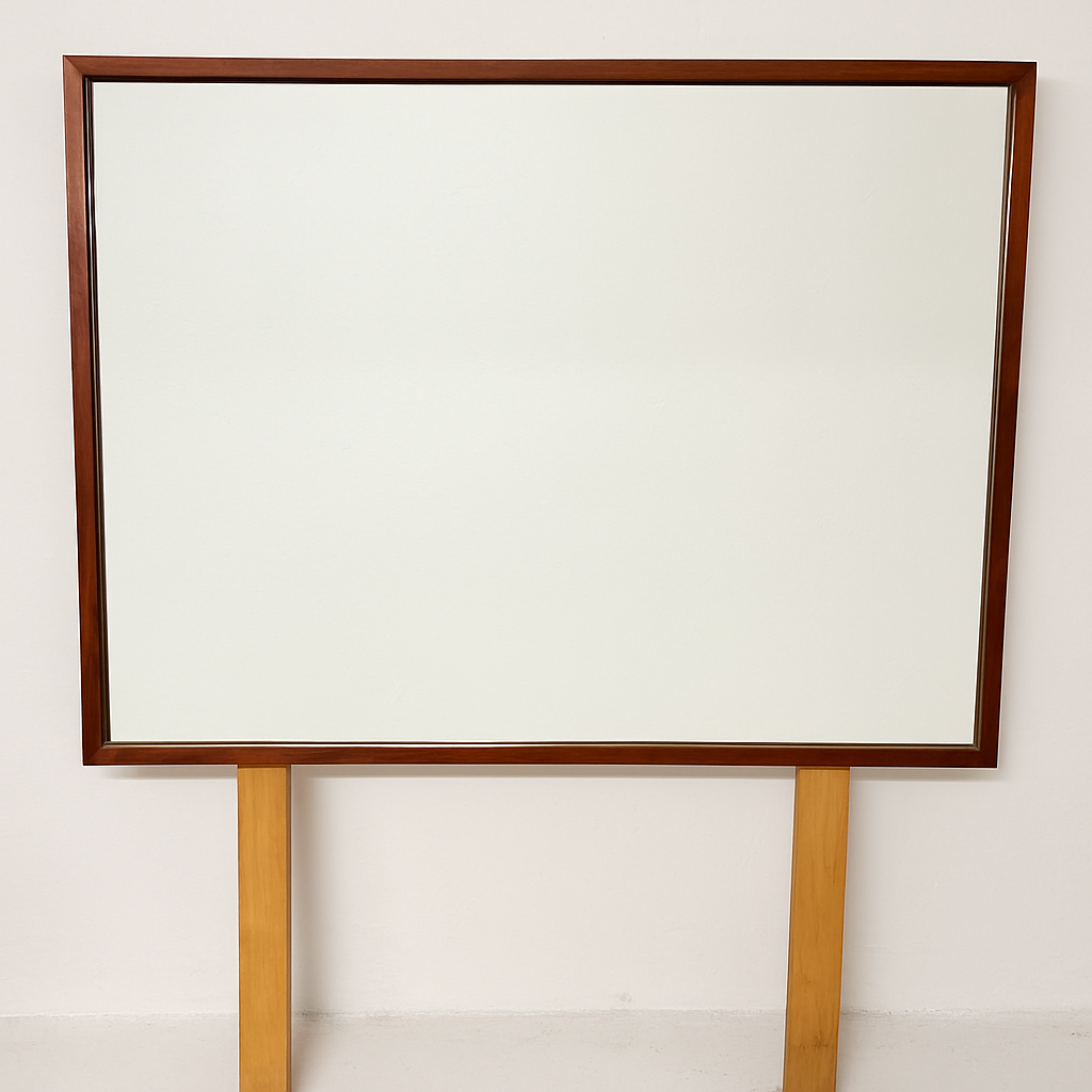 Solid teak mirror by Parker, 1970