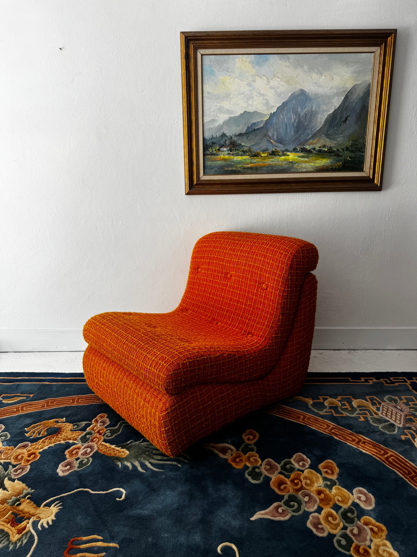 Sculptural 1970s Lounge Chair