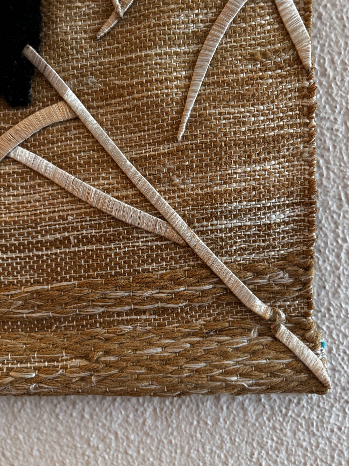 Vintage Wall Hanging — Mid-Century Textile Art with Crane & Reeds - for Nenova Australia