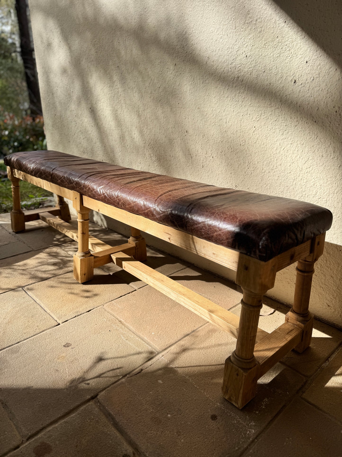 Rare Timothy Oulton x University of Oxford Leather Bench