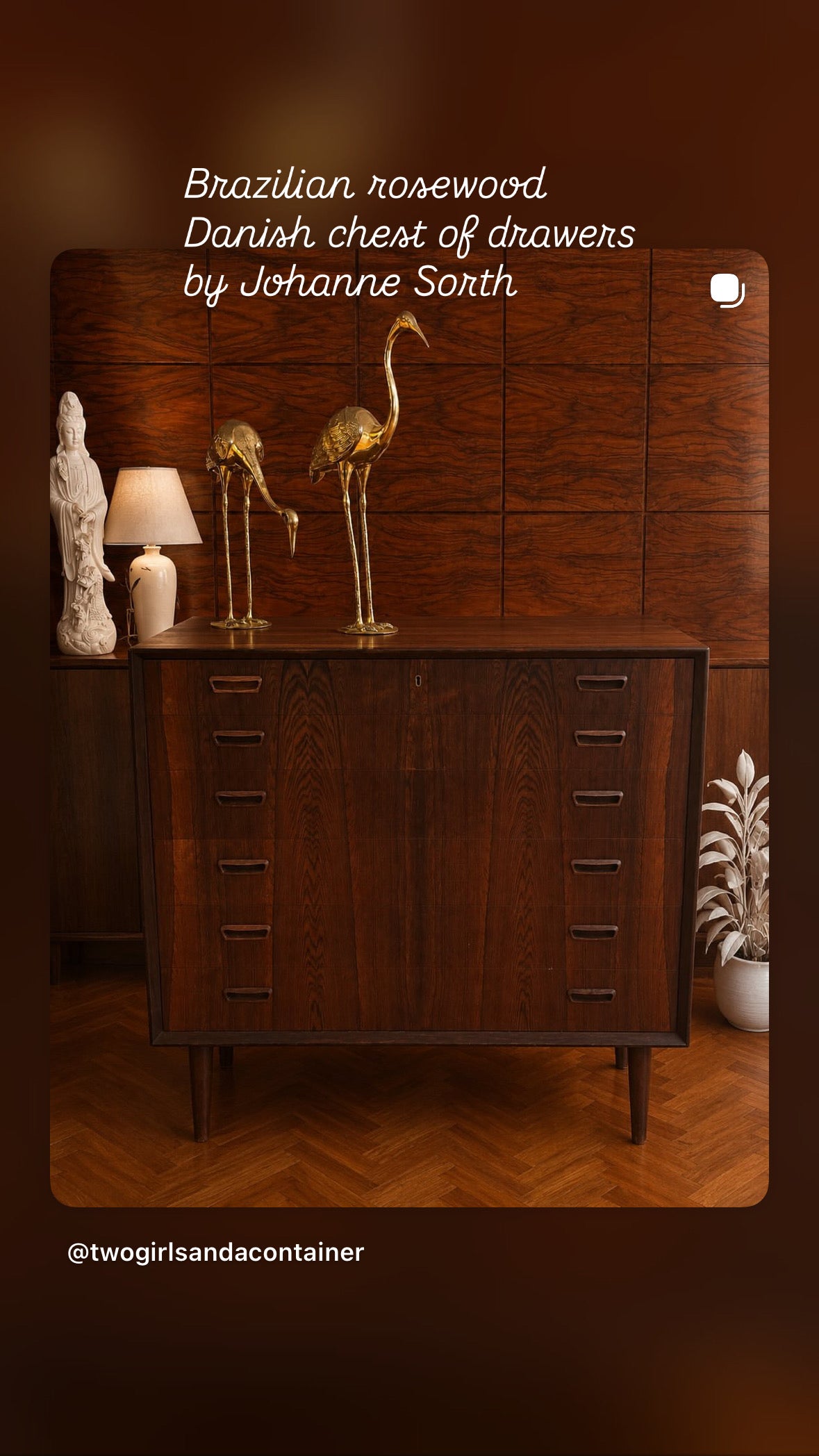 Johanne Sorth Brazilian Rosewood Tallboy / Chest of Drawers