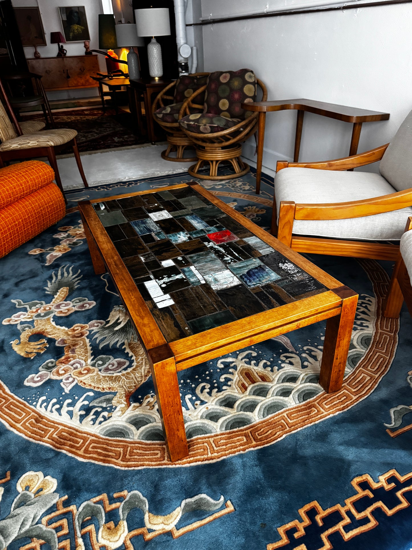 Gerard Havekes Coffee Table — Hand-Made Ceramic Tile Top, c. 1960s