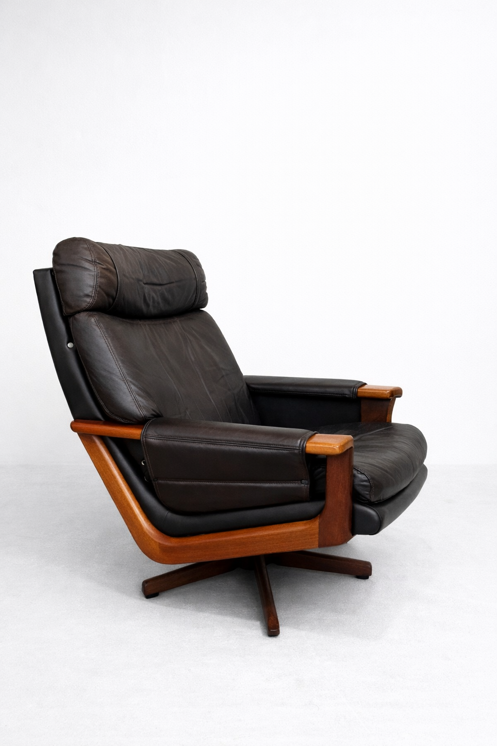 Pair of Early Tessa Lounge Chairs with Matching Footstool