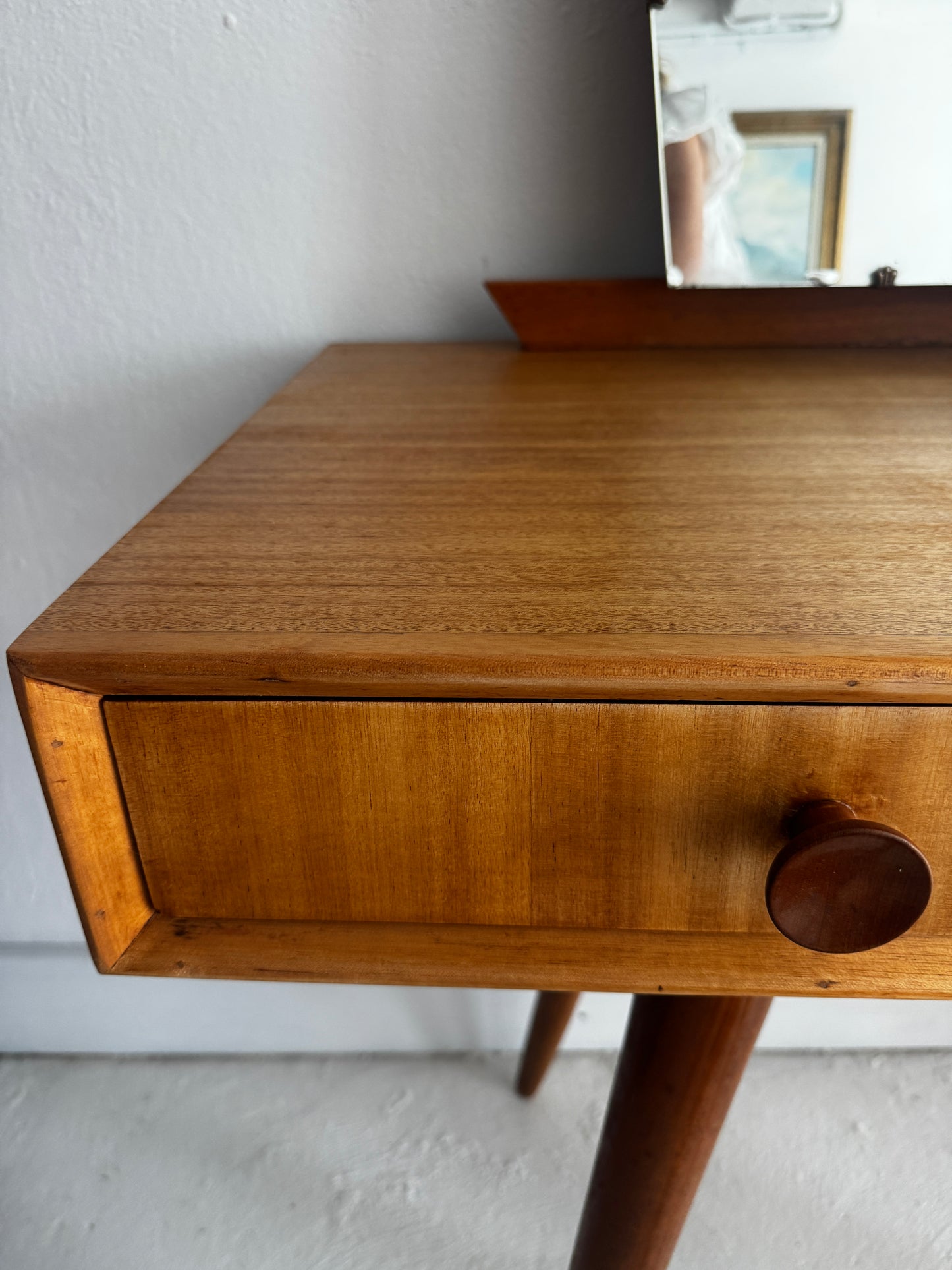 1950s Maple Dressing Table & Matching Stool