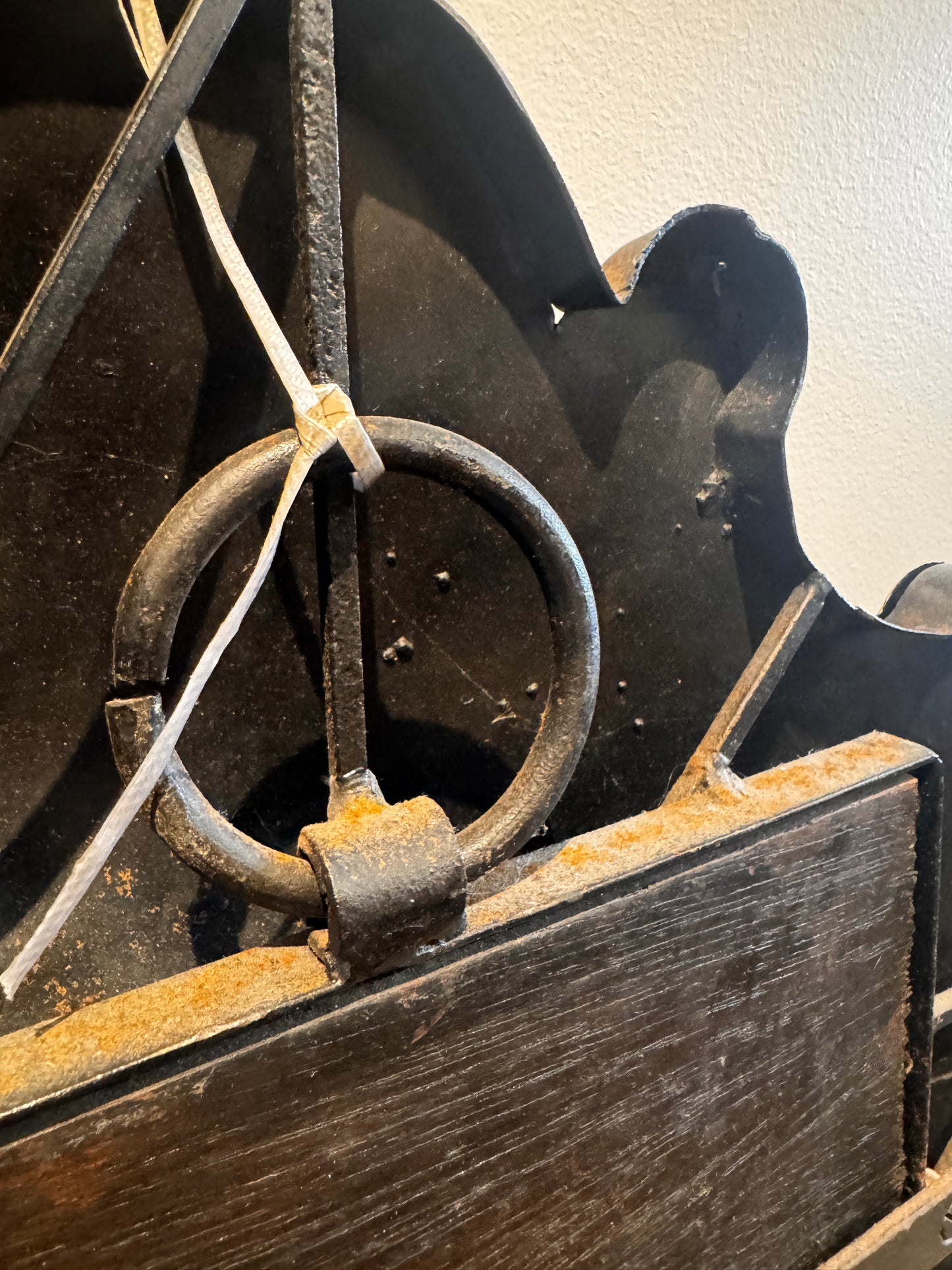 Vintage Sculptural Metal Wall Mirror