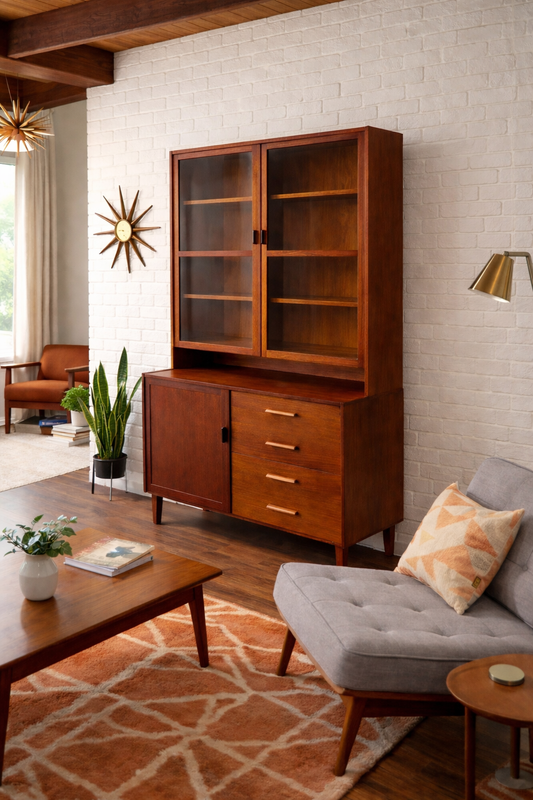 Parker Teak Sideboard with Hutch