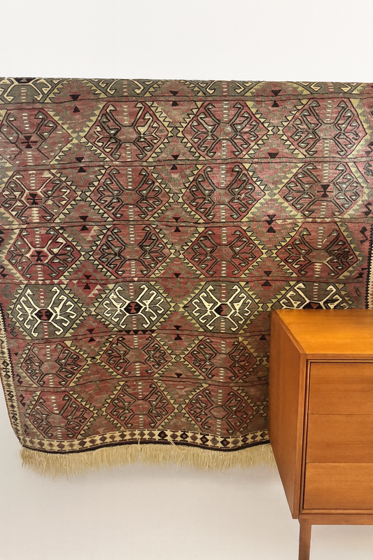 Handwoven Kilim Rug – Double-Sided, 1940-1950