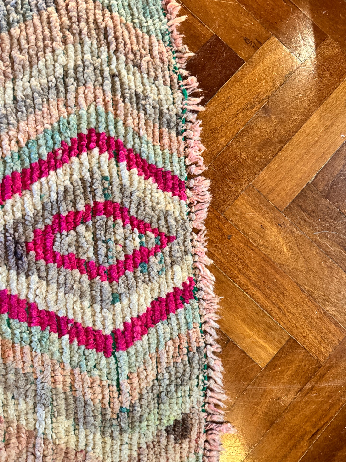 Vintage Moroccan Berber Runner – Boujad, c. 1960s–1970s