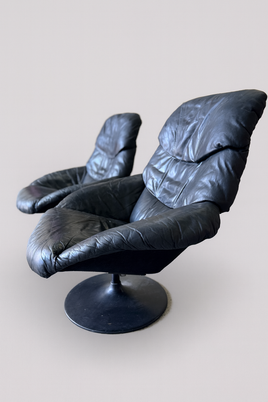 Pair of 1970s Modernist Swivel Lounge Chairs — Imported by Myer, Melbourne