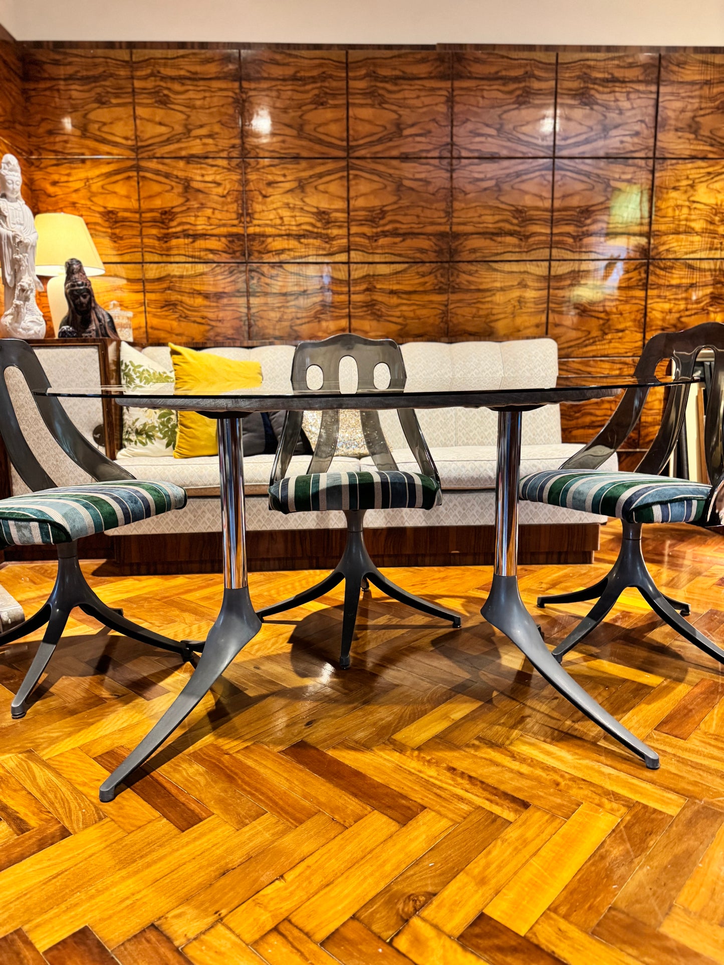 1960s Modernist dining chairs by Howell, USA