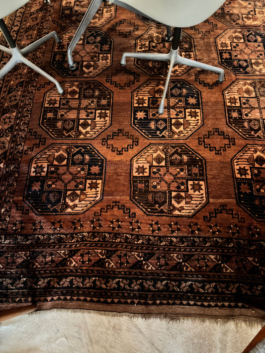 Vintage 1940s Ensari Turkoman Rug