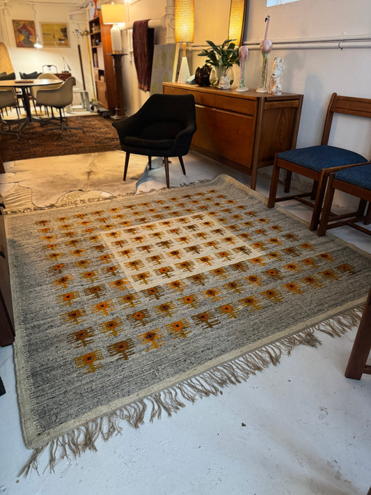 Mid century Swedish Flatweave Rug, 1950-1970s