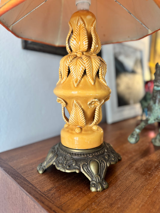 1960s Casa Pupo Yellow lamp with matching original shade
