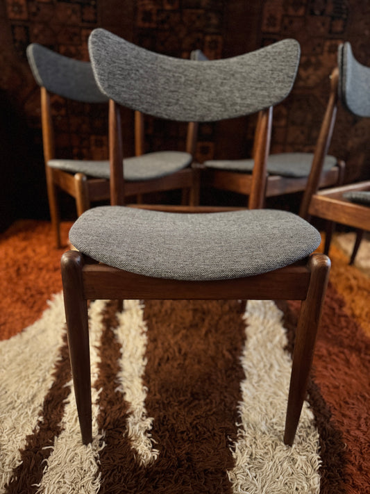 Set of 4 Parker 108 (Matchstick) Dining chairs, 1960s