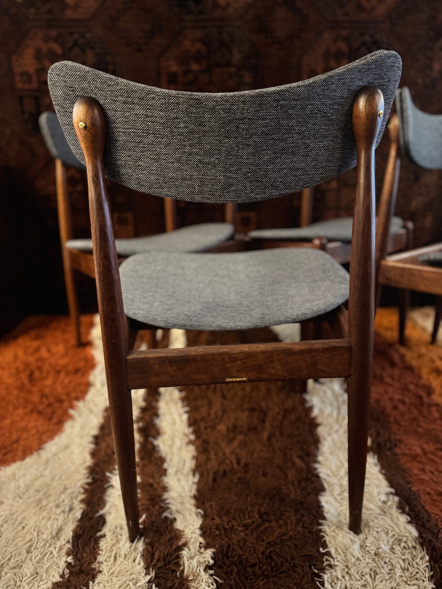 Set of 4 Parker 108 (Matchstick) Dining chairs, 1960s