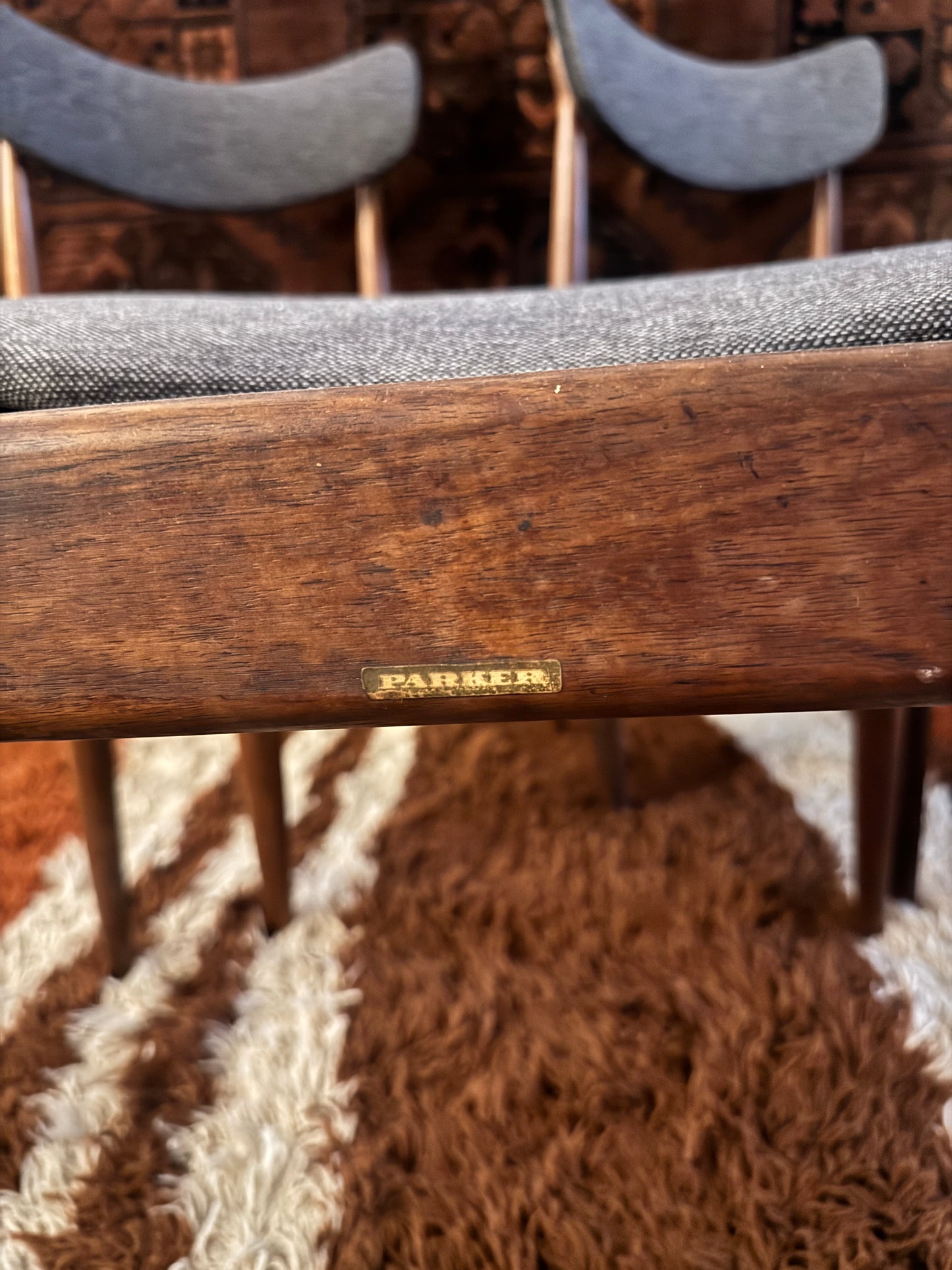 Set of 4 Parker 108 (Matchstick) Dining chairs, 1960s