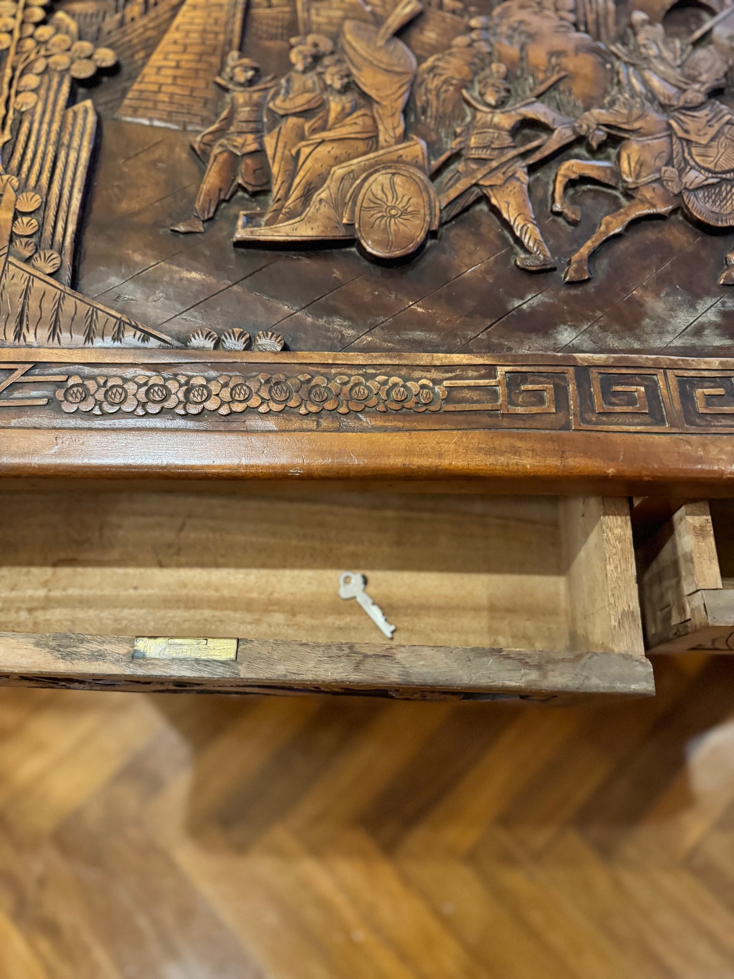 Antique Chinese Export Carved Chest of Drawers