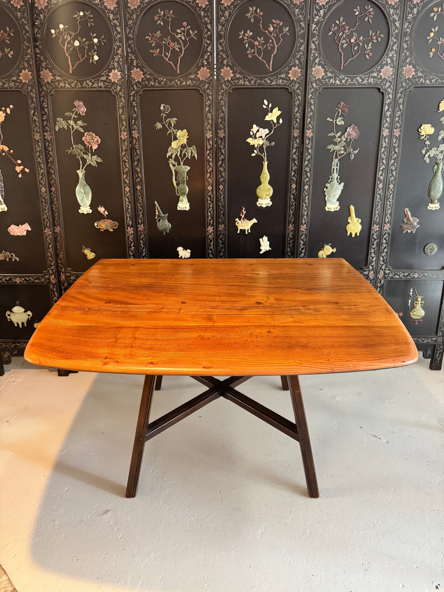 1950s Ercol Blue Label 500 drop leaf dining table