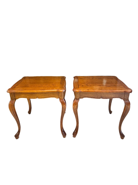 Solid oak side table