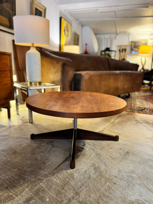 Mid-Century Round Coffee Table on Rosewood Star Base