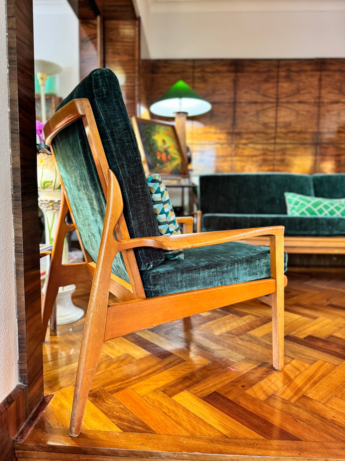 Fler Narvik day/night lounge with rattan back
