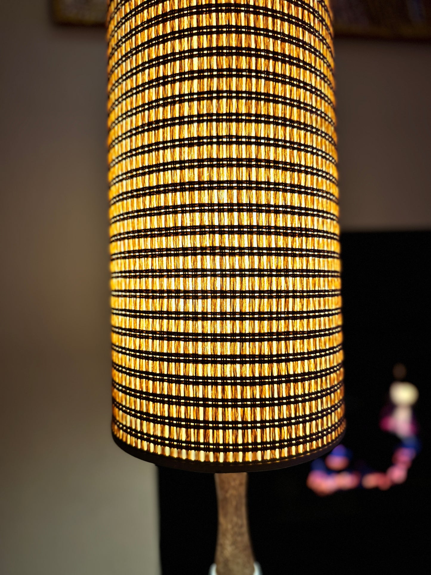 Lyndale teak and ceramic lamp